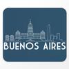 Fabulous Mouse Pad, Blue Buenos Aires Minimalist Travel Postcard Argentina (24 x 20 cm) view 2