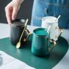 Ceramic Coffee/Tea Cup with Lid and Stainless Steel Spoon, 410 ml (14.4 oz), Color C view 4