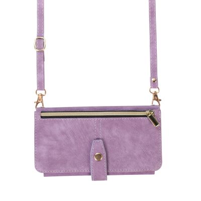 VQWQ Wallet Case for Samsung Galaxy A54 5G with Zipper Card Compartment, Purple