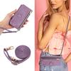 VQWQ Wallet Case for Samsung Galaxy A54 5G with Zipper Card Compartment, Purple view 2