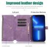 VQWQ Wallet Case for Samsung Galaxy A54 5G with Zipper Card Compartment, Purple view 3