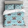 REALIN Raccoon Rainforest Bedding Set, 4-Piece, Double 200 x 200 cm view 1