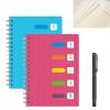 Nizirioo 2-Pack A5 Spiral Notebooks with Dividers, Lined, 14 x 21 cm, 120 Sheets/240 Pages view 1