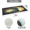 YOUJUNER Long Bath Mat, Golden Sun, Moon and Stars view 3