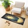 YOUJUNER Long Bath Mat, Golden Sun, Moon and Stars view 4