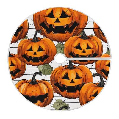 Halloween Pumpkin Vintage Tree Skirt, 120 cm