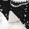 Boho Moth 100% Cotton Duvet Cover Set, 220 x 240 cm, Black and White Sun & Moon, Gothic Moth Skull, Galaxy Starry Sky Tribal Mandala view 4