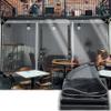 SSFMSF Transparent PVC Tarp with Two Zippers, 1.5 x 10.5 m, 400 g/m² view 1