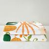 Kids Cartoon Soft Throw Blanket 90 x 90 in, Happy Halloween Skeleton Design, Orange, White and Green view 3