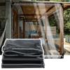 TMGJShd Foldable Transparent Perforated PVC Tarp with UV Protection, 6.5 × 7.5 m, 400 g/m view 1