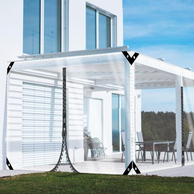 TMGJShd Foldable Perforated Transparent PVC Tarp with Zipper, UV Protection and Plant Insulation, 0.8 × 19 m, 400 g/m