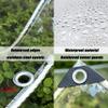 TMGJShd Foldable Perforated Transparent PVC Tarp with Zipper, UV Protection and Plant Insulation, 0.8 × 19 m, 400 g/m view 3