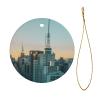City in the Sunset Print Christmas Ornament view 2