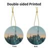 City in the Sunset Print Christmas Ornament view 3