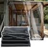 TMGJShd Foldable Perforated Transparent PVC Tarp, 2.5 × 14 m, 400 g/m view 1