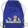Drawstring Gym Backpack – Woodland Animals, Royal Blue view 1
