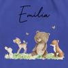 Drawstring Gym Backpack – Woodland Animals, Royal Blue view 2