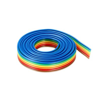 DMiotech 6-Pin IDC Rainbow Ribbon Cable, 39.4 in, 1.27 mm Pitch
