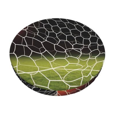 WSOIHFEC Soccer Goal Round Stool Cover for Bar Stool Seats