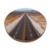 Freeway Highway Road in the Desert Round Bar Stool Cover view 1