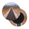 Freeway Highway Road in the Desert Round Bar Stool Cover view 2