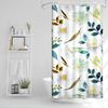 Ruelvth Small Shower Curtain Set, Watercolor Daisies, White and Blue, with Hooks, 91.4 x 183.9 cm view 1