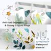 Ruelvth Small Shower Curtain Set, Watercolor Daisies, White and Blue, with Hooks, 91.4 x 183.9 cm view 3