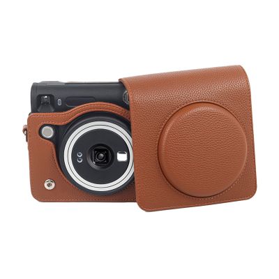 Kimyoaee Retro Vintage Camera Case for Fujifilm Instax SQ40, Brown