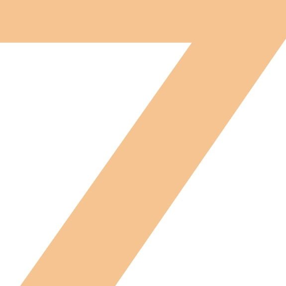 ShirtInStyle Self-Adhesive Number Sticker 7, 24 cm High, Beige