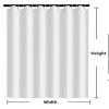 KEPPD Zen Decor Shower Curtain, Gray and White Stone, Waterproof Fabric, 180 x 220 cm view 3