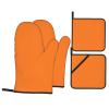 Beauty Burnt Orange Oven Mitt and Potholder Set, 4-Piece view 1