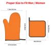Beauty Burnt Orange Oven Mitt and Potholder Set, 4-Piece view 2