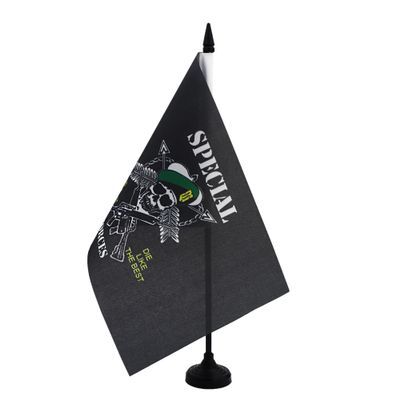 AZ FLAG U.S. Army Special Forces Table Flag, 21 x 14 cm, Plastic Base