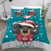 ROUSKI Dachshund Duvet Cover Set 135 x 200 cm, 2-Piece, 100% Microfiber, Reversible 3D Design, Zipper, with 80 x 80 cm Pillowcase view 2