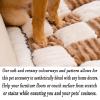 Cream Fluffy Plaid Pet Mat and Couch Cover view 2