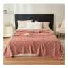 Dxcaicc Sherpa Fleece Throw Blanket, Dark Pink, 150 x 200 cm view 1