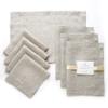 Varvara Home 4 Linen Napkins & 4 Placemats, Hemstitch, Beige, Farmhouse Style, 8-Piece Set view 1