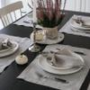 Varvara Home 4 Linen Napkins & 4 Placemats, Hemstitch, Beige, Farmhouse Style, 8-Piece Set view 4