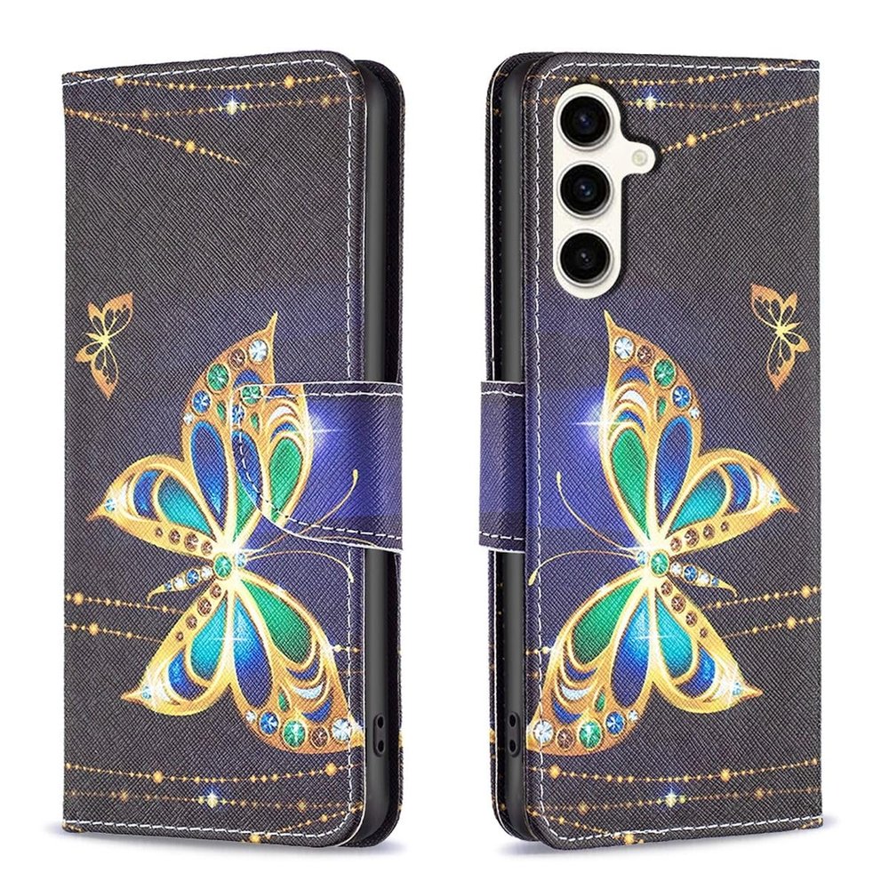 Wigento Faux Leather Book Case for Samsung Galaxy S23 FE, Motif 3