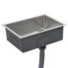 Handmade Stainless Steel Kitchen Sink with Strainer, Silver view 3