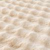 Fudaiki Faux Fur Plaid Sherpa Fleece Throw Blanket, Beige, 70 x 100 cm view 4