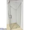 Shower Enclosure 80 x 150 cm, Corner Entry, Chrome Profile, Clear Tempered Glass, 200 cm High view 3