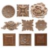 Vintage Flower Wood Appliques, 2-Piece Set, 5 x 5 cm view 4