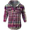 KONG JIMFAN Men's Lightweight Transitional Rain Jacket, Slim Fit, Light Brown, L view 3