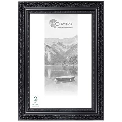 CLAMARO OTTO Antique Baroque Picture Frame, Solid Wood, 70 x 80 cm, Acrylic Glass