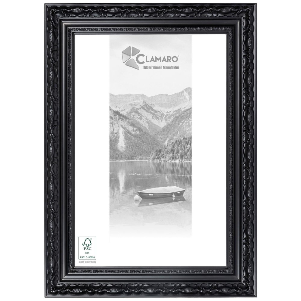 CLAMARO OTTO Antique Baroque Picture Frame, Solid Wood, 70 x 80 cm, Acrylic Glass
