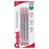 Pentel BK77 Superb Fineliner, 0.7 mm, Red, 3-Pack view 1