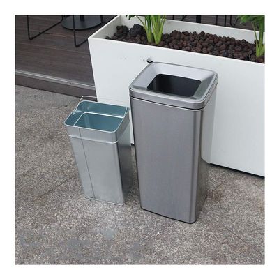 12L Stainless Steel Windproof Ashtray Trash Can, Indoor/Outdoor, Color D