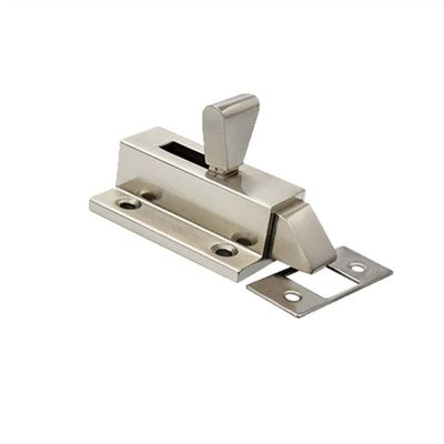 KmoNo Pull-Type Automatic Spring Latch for Sliding Industrial Doors, Self-Locking Top-and-Bottom Bolt, 1 Piece (Color: 1001S)