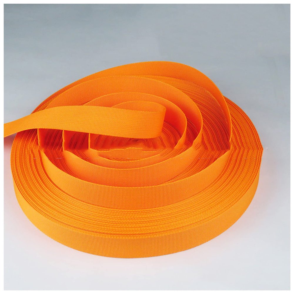 DUnLap Cotton Webbing, 5 Meters, 20 mm, 1 mm Thick, Nylon Safety Belt and Luggage Strap for DIY Sewing and Crafts, Orange